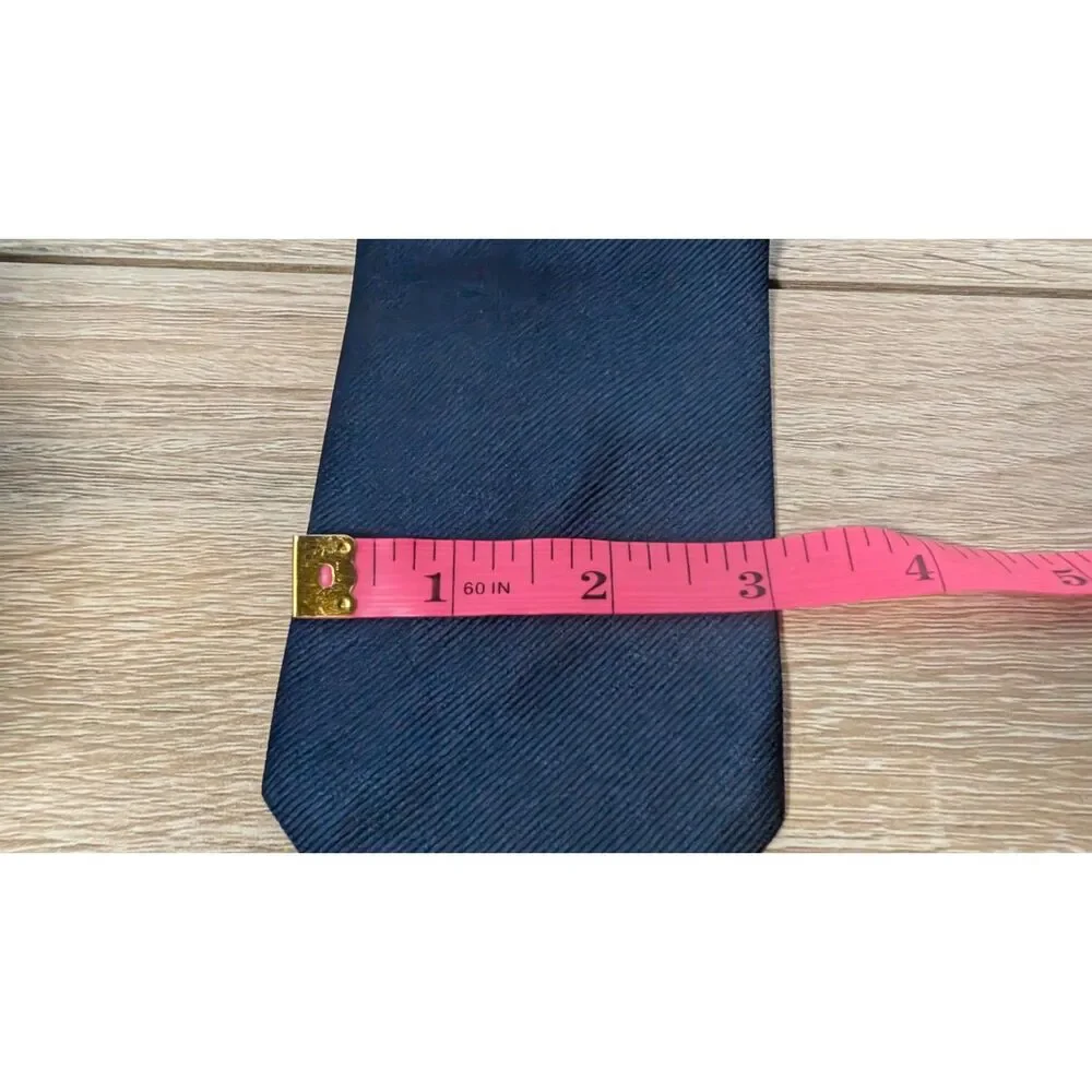 Vintage Britania Men’s Necktie Navy Blue Retro Union Jack Label